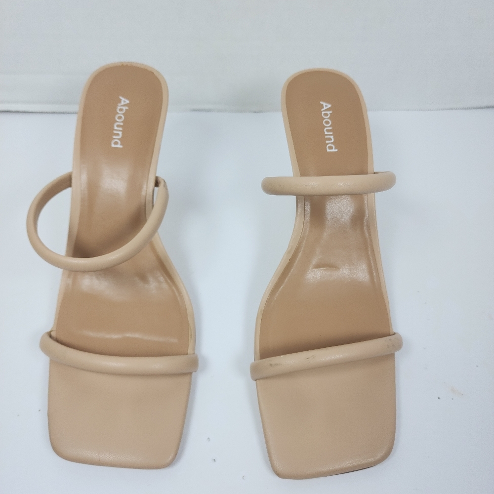 Abound Women Nude Open Toe Heel Slippers Size 9.5 - Picture 4 of 9